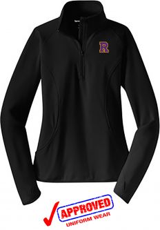 Sport-Tek Ladies Stretch 1/2-Zip Pullover, Black